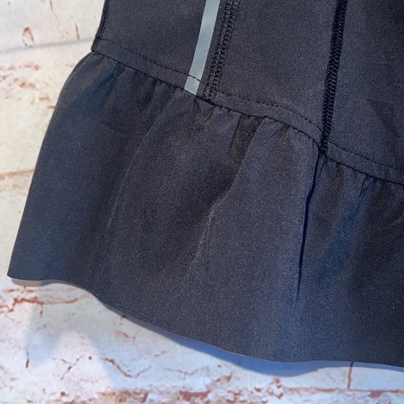 Athlete tennis skirt 8 black reflective shorts mini elastic waist pockets - Picture 3 of 14